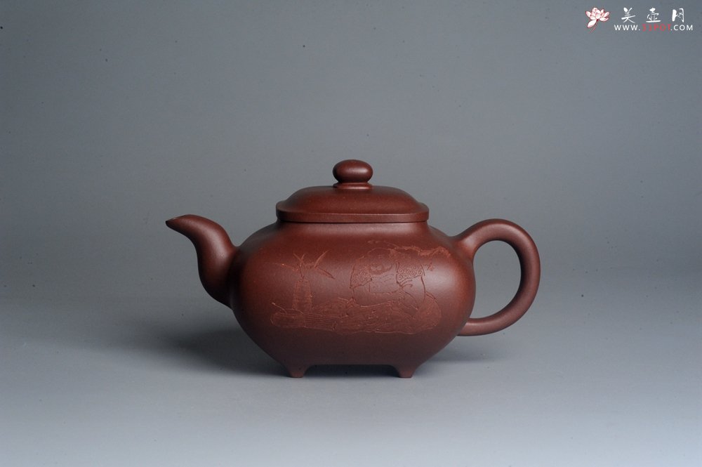 紫砂壶图片：实力派张海艳 全手工特好底槽清传炉壶 雪芽禅心舒峨眉 好壶期待与亲结缘 - 全手工紫砂壶网