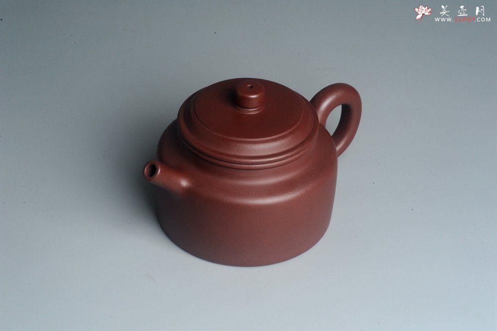 紫砂壶图片：油润黄龙山4号深井红皮龙 全手工德中壶 做工特好 - 全手工紫砂壶网