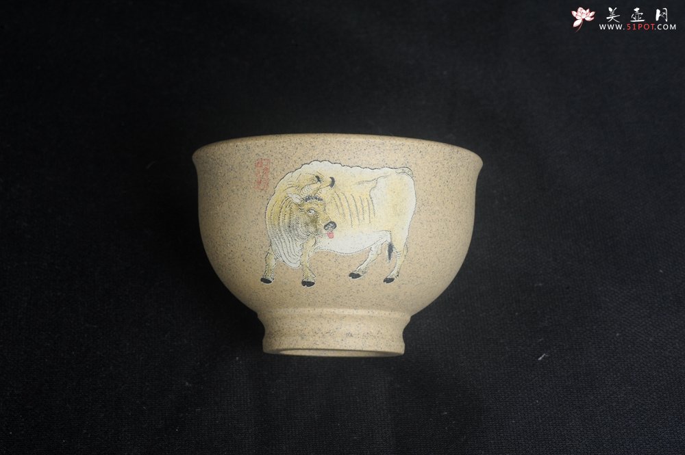 紫砂壶图片：美杯特惠 高温本山段泥 精致牛气哄哄主人杯 高性价比 - 全手工紫砂壶网