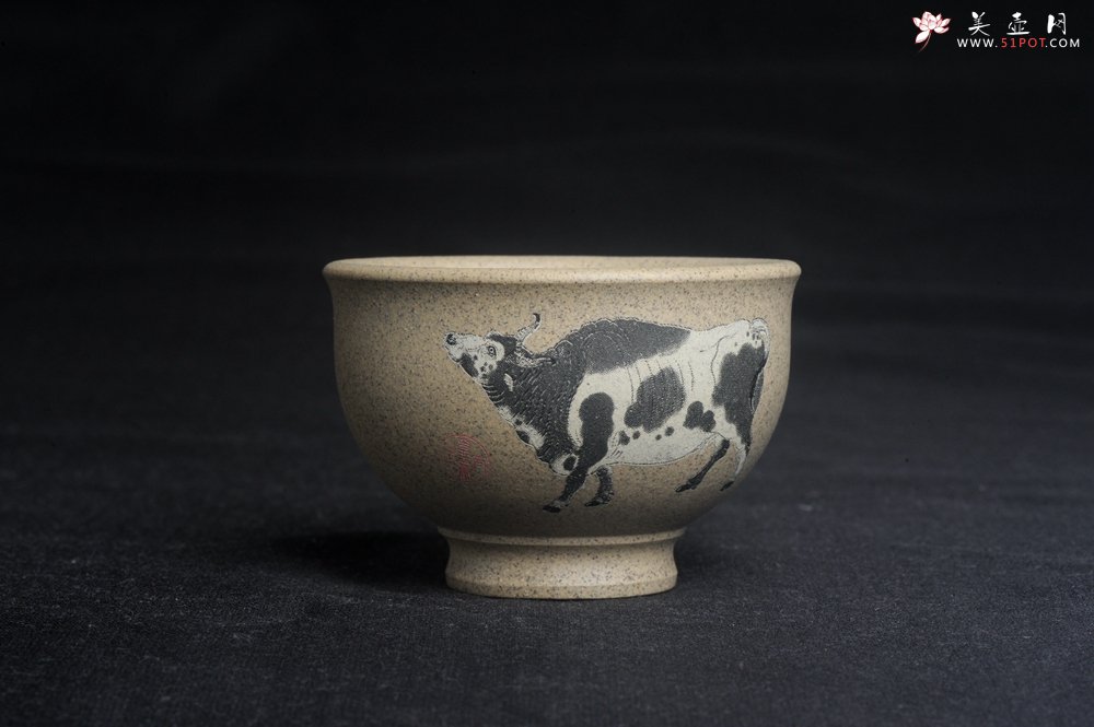 紫砂壶图片：美杯特惠 高温本山段泥 精致牛气冲天主人杯 高性价比 - 全手工紫砂壶网