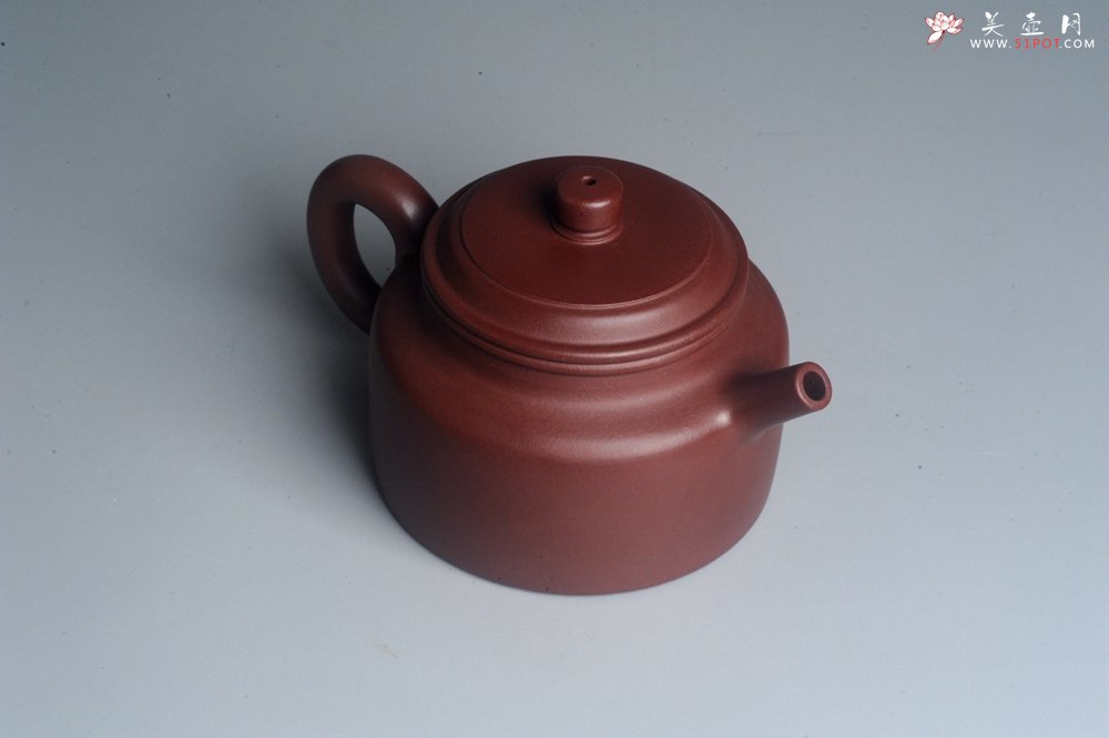 紫砂壶图片：油润黄龙山4号深井红皮龙 全手工德中壶 做工特好 - 全手工紫砂壶网