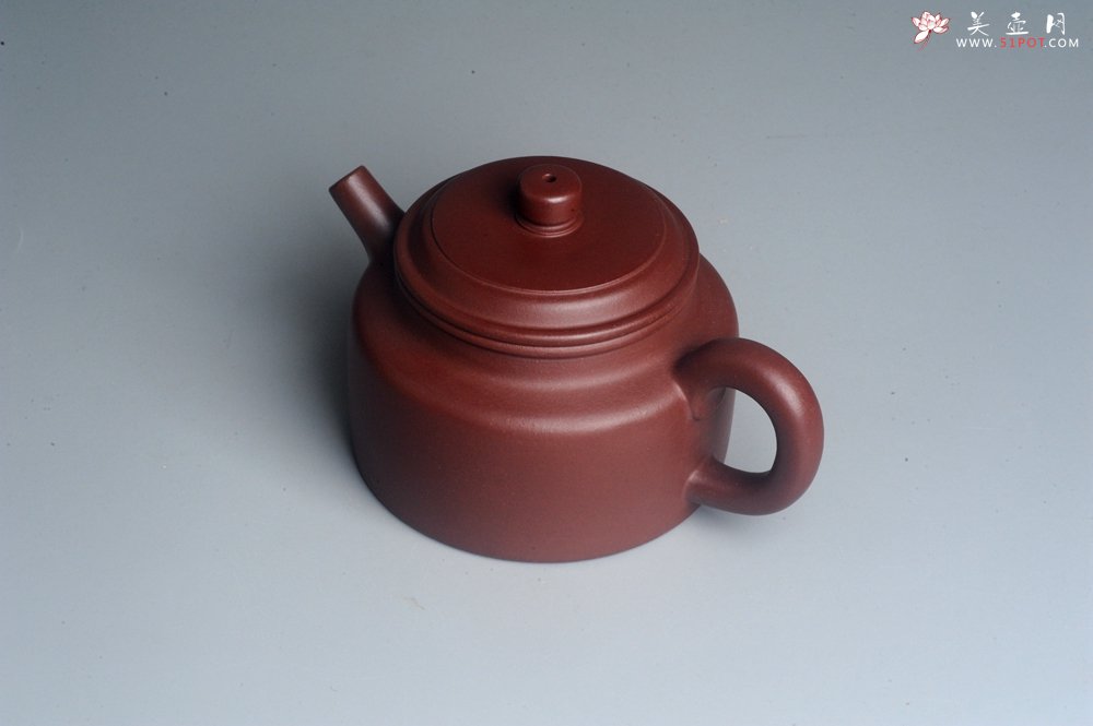 紫砂壶图片：油润黄龙山4号深井红皮龙 全手工德中壶 做工特好 - 全手工紫砂壶网