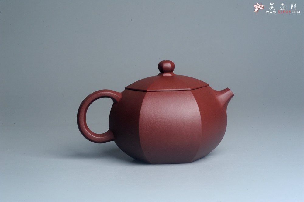 紫砂壶图片：美壶特惠 潜力股凌晨 全手工紫红泥六方西施壶 - 全手工紫砂壶网