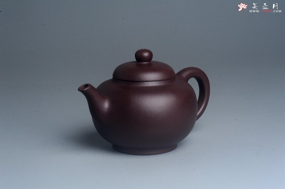 紫砂壶图片：油润黄龙山底槽青 全手工熹微壶  期待与您结缘 - 全手工紫砂壶网