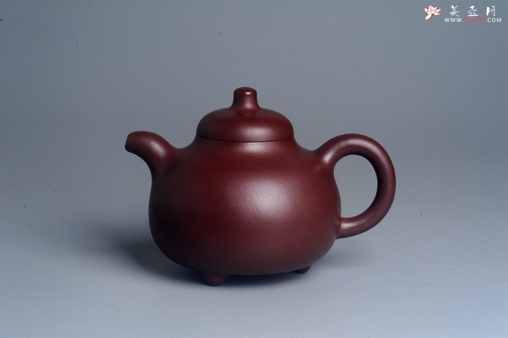 紫砂壶图片：潜力股周小培老师 4号井深井红皮龙 超精致全手工三足乳鼎茶壶 - 全手工紫砂壶网