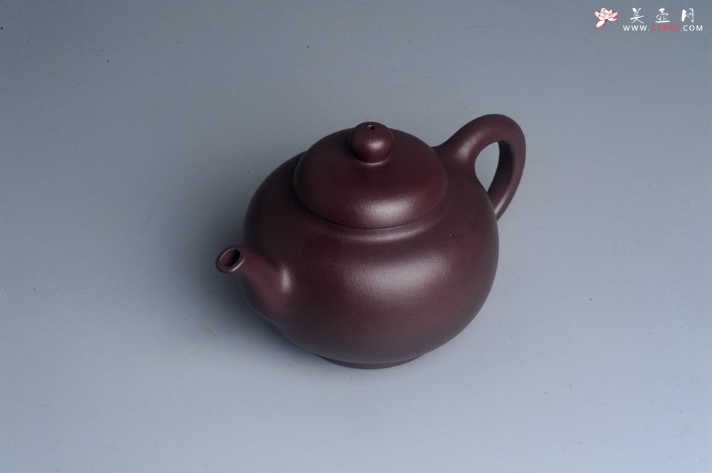 紫砂壶图片：油润黄龙山底槽青 全手工熹微壶  期待与您结缘 - 全手工紫砂壶网