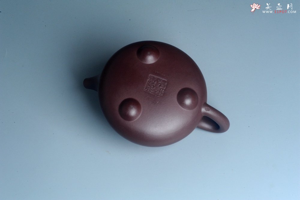 紫砂壶图片：实力派工艺师周斌 优质底槽青全手工精工满瓢壶 刘伟涛徒昊然装饰兰草图 一香已足压千红 - 全手工紫砂壶网