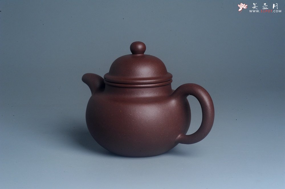 紫砂壶图片：油润底曹青 全手工寿珍掇球 深得老味 做工灰常好 请君细品 作品说话 - 全手工紫砂壶网