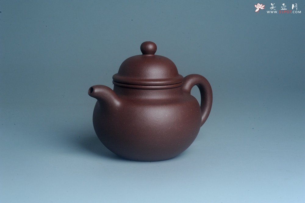 紫砂壶图片：油润底曹青 全手工寿珍掇球 深得老味 做工灰常好 请君细品 作品说话 - 全手工紫砂壶网