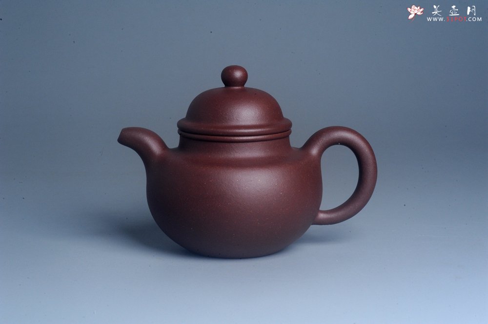 紫砂壶图片：油润底曹青 全手工寿珍掇球 深得老味 做工灰常好 请君细品 作品说话 - 全手工紫砂壶网