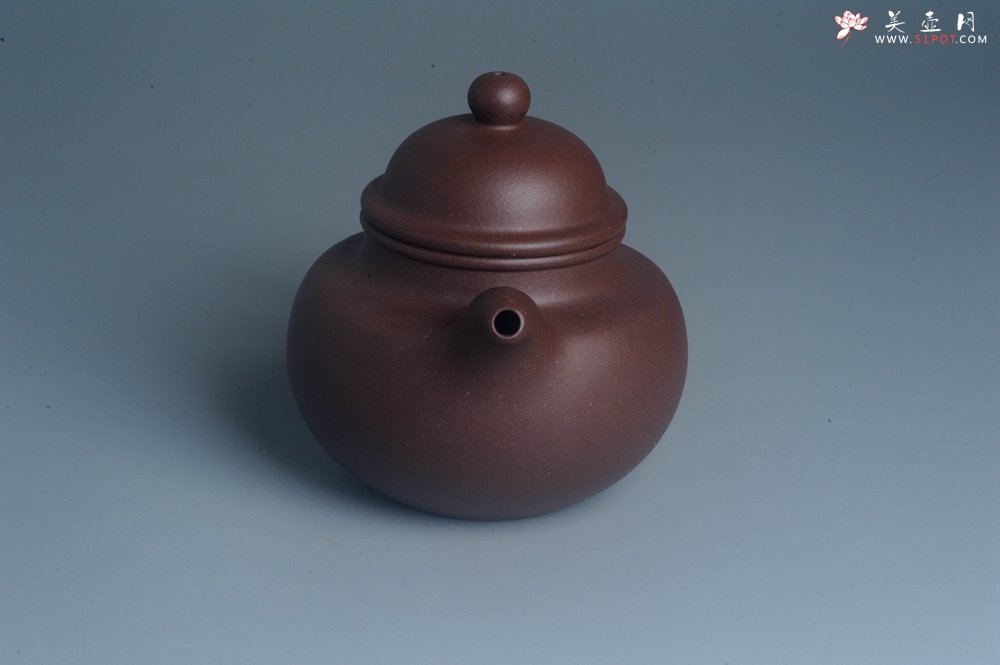 紫砂壶图片：油润底曹青 全手工寿珍掇球 深得老味 做工灰常好 请君细品 作品说话 - 全手工紫砂壶网