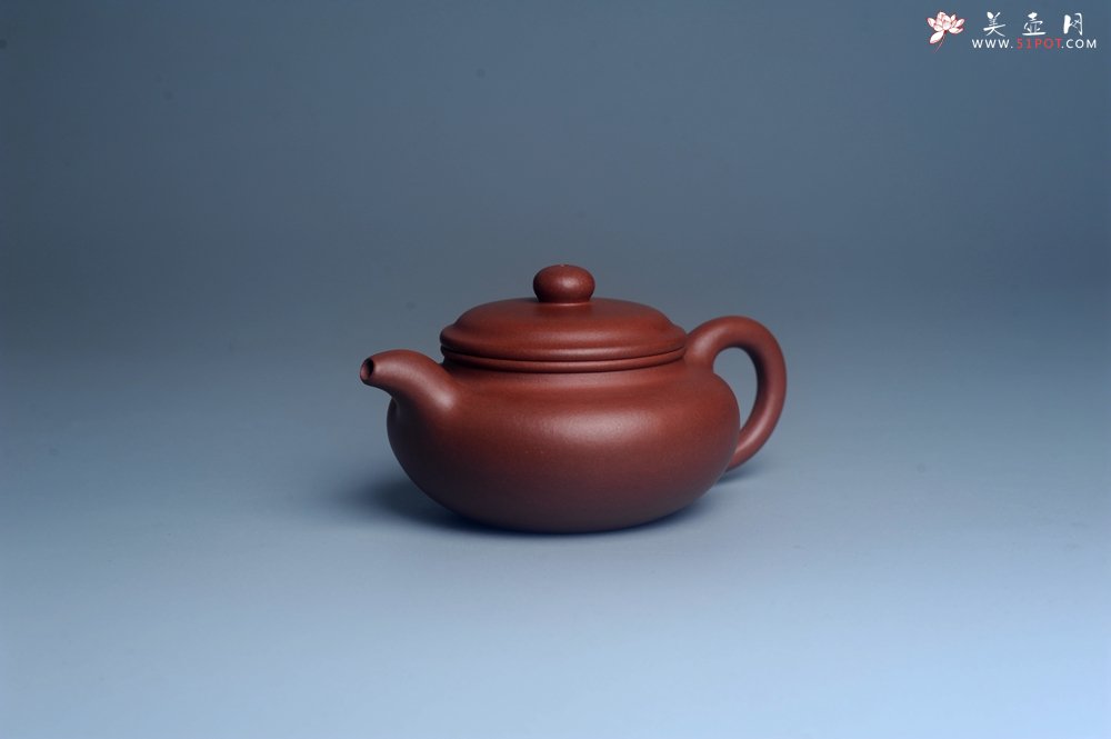 紫砂壶图片：油润底曹青 全手工寿珍仿古 深得老味 做工特好 - 全手工紫砂壶网