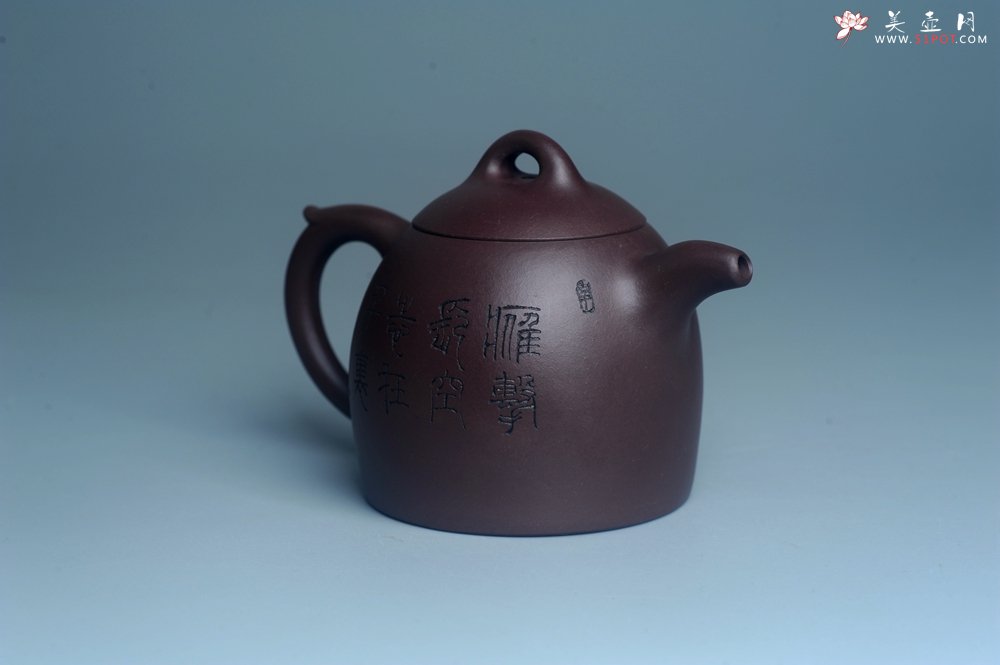 紫砂壶图片：实力派工艺师文砂苑堂主周斌 优质底槽青全手工精工秦权壶 鹰击长空 志在千里 - 全手工紫砂壶网