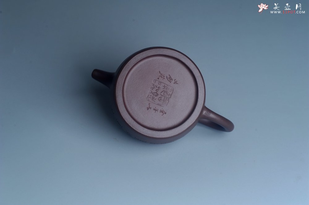 紫砂壶图片：实力派工艺师文砂苑堂主周斌 优质底槽青全手工精工秦权壶 秋果飘香庆丰收 满月增辉逢双喜 - 全手工紫砂壶网