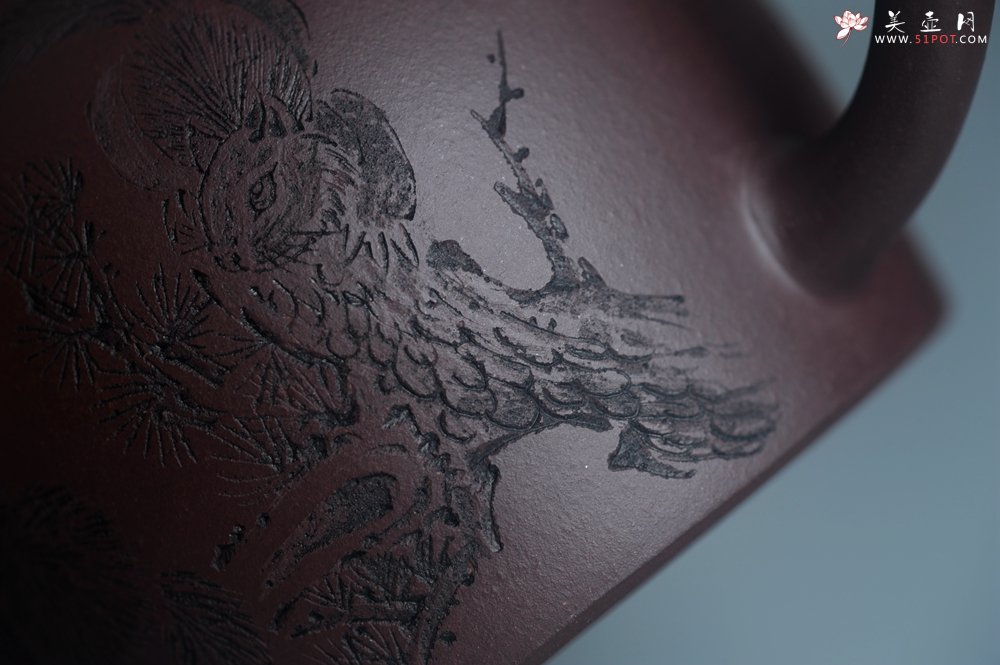 紫砂壶图片：实力派工艺师文砂苑堂主周斌 优质底槽青全手工精工秦权壶 秋果飘香庆丰收 满月增辉逢双喜 - 全手工紫砂壶网