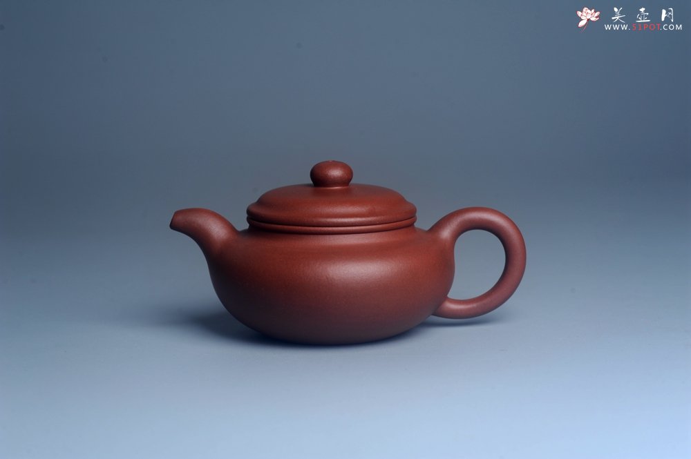 紫砂壶图片：油润底曹青 全手工寿珍仿古 深得老味 做工特好 - 全手工紫砂壶网