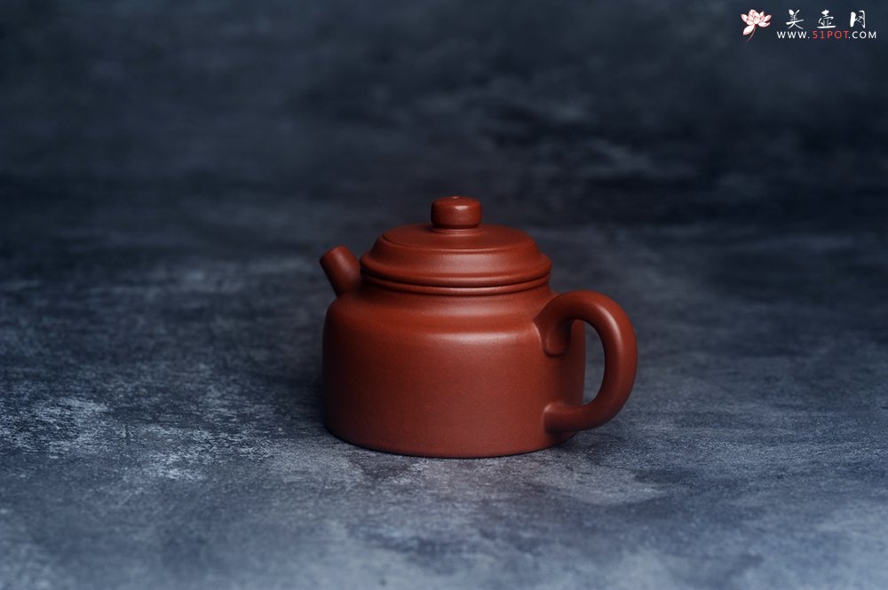 紫砂壶图片：油润老清水泥全手工小品德中壶 特实用文气 - 全手工紫砂壶网
