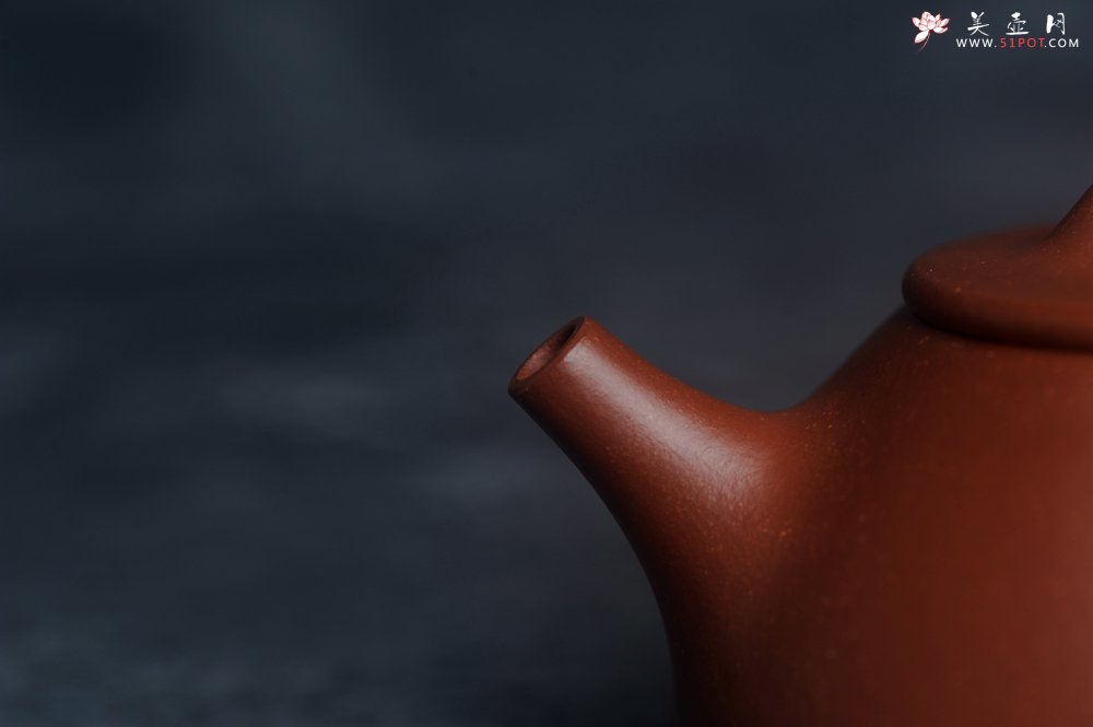 紫砂壶图片：王老师新品 庆十一特惠 全手工红降坡合瓢壶 特文气 - 全手工紫砂壶网