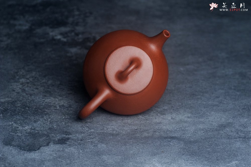 紫砂壶图片：王老师新品 庆十一特惠 全手工红降坡合瓢壶 特文气 - 全手工紫砂壶网
