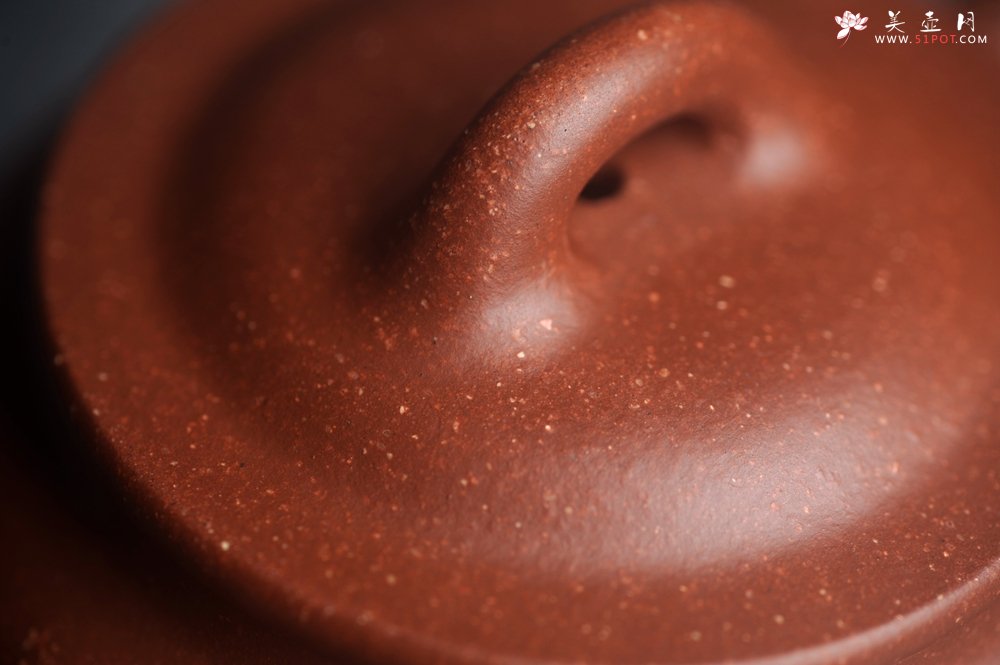 紫砂壶图片：王老师新品 美壶特惠 全手工红降坡小品玉帽水平壶 大口实用 特文气 - 全手工紫砂壶网