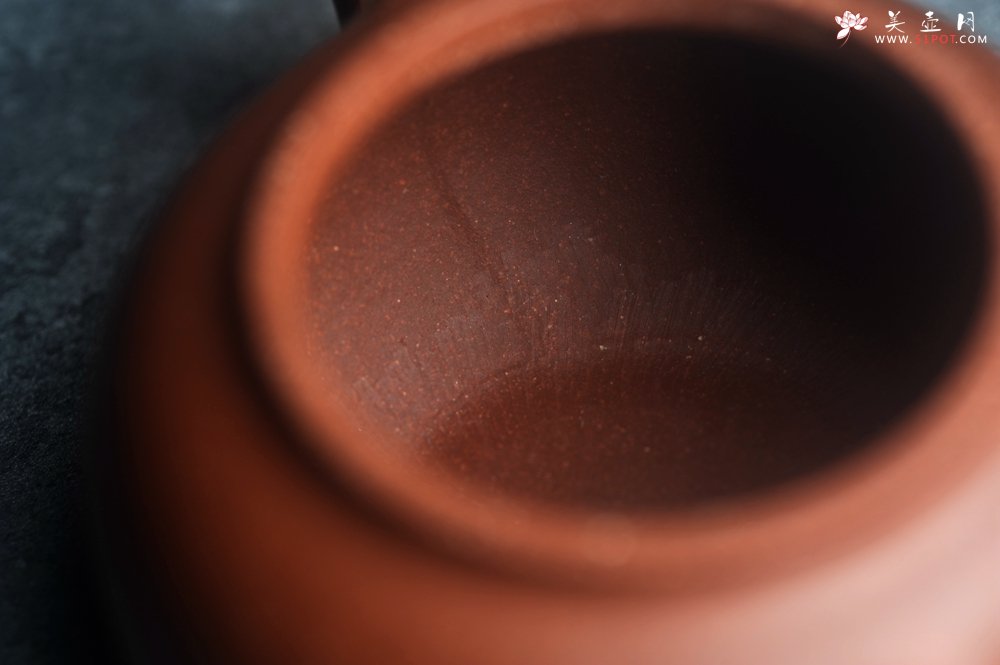 紫砂壶图片：潜力股王老师 美壶特惠 全手工红降坡小品玉帽水平壶 大口实用 特文气 - 全手工紫砂壶网