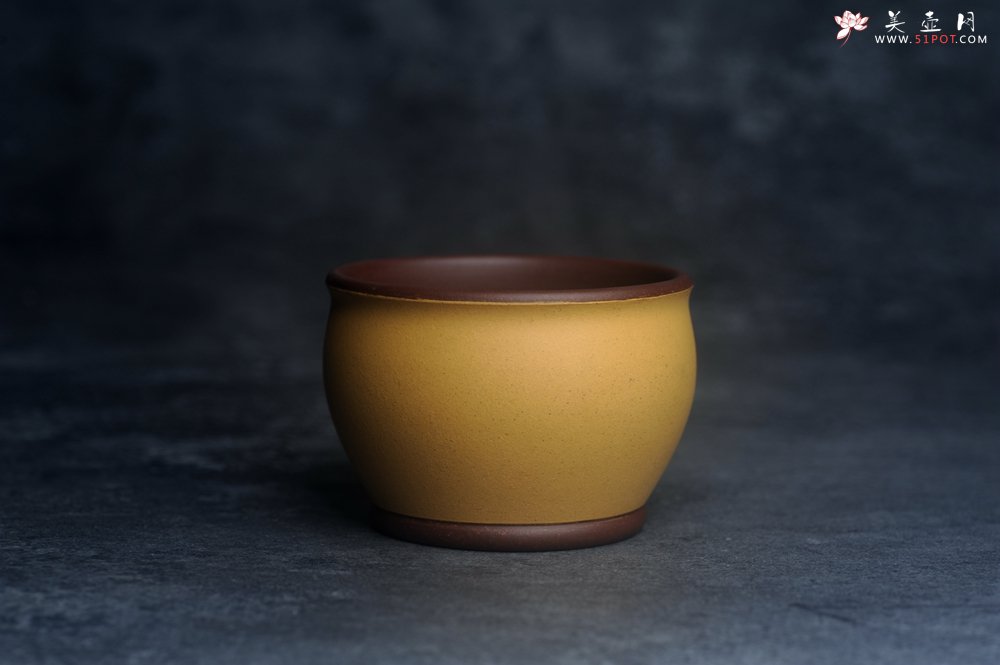 紫砂壶图片：美美杯特惠 精致花鸟紫砂杯 紫泥粉黄金段泥主人杯 茶杯 特文气 - 全手工紫砂壶网