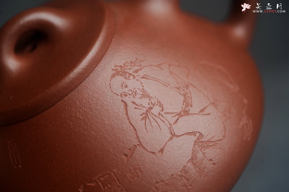 紫砂壶图片：特好底曹青 全手工小子冶石瓢 品一壶香茗做半日神仙 装饰特文气 期待与亲结缘 - 全手工紫砂壶网