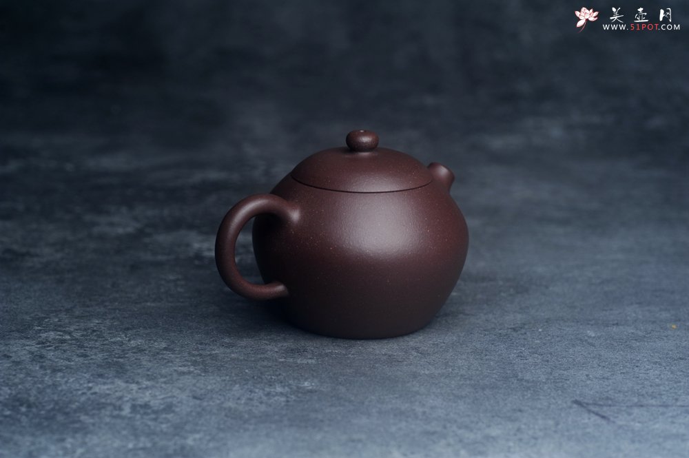 紫砂壶图片：美壶特惠 优质紫泥河豚西施壶 球孔出水 - 全手工紫砂壶网