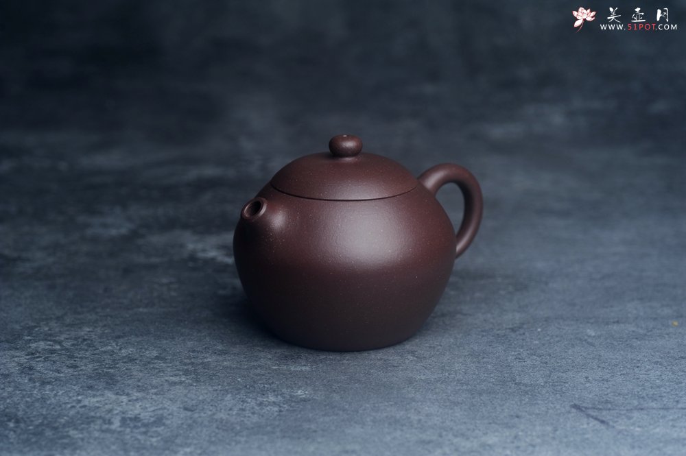 紫砂壶图片：美壶特惠 优质紫泥河豚西施壶 球孔出水 - 全手工紫砂壶网