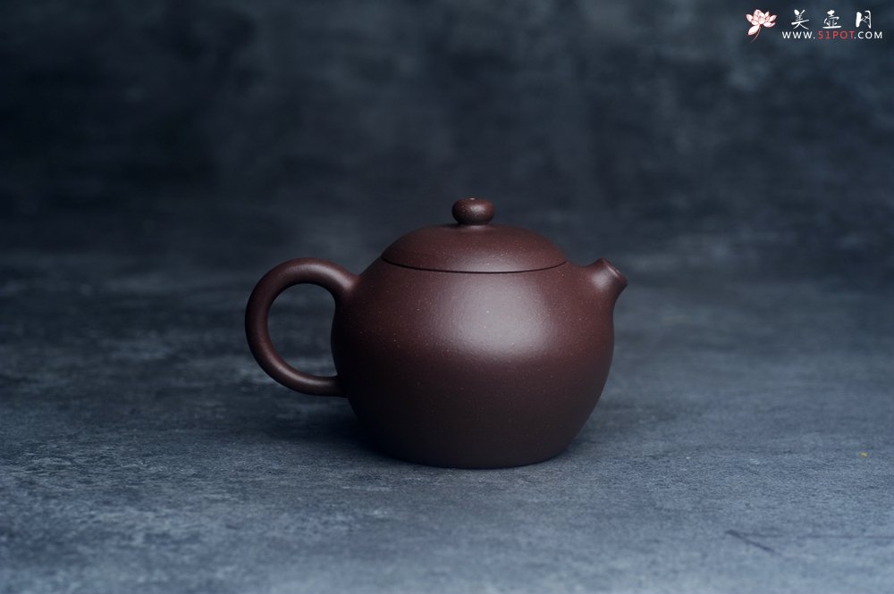 紫砂壶图片：美壶特惠 优质紫泥河豚西施壶 球孔出水 - 全手工紫砂壶网