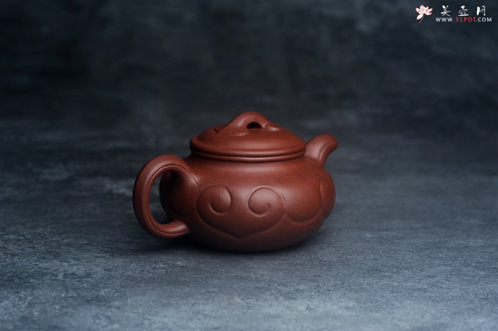 紫砂壶图片：美壶特惠 精致底槽青仿古如意壶 茶人醉爱 - 全手工紫砂壶网