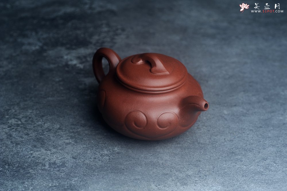 紫砂壶图片：美壶特惠 精致底槽青仿古如意壶 茶人醉爱 - 全手工紫砂壶网