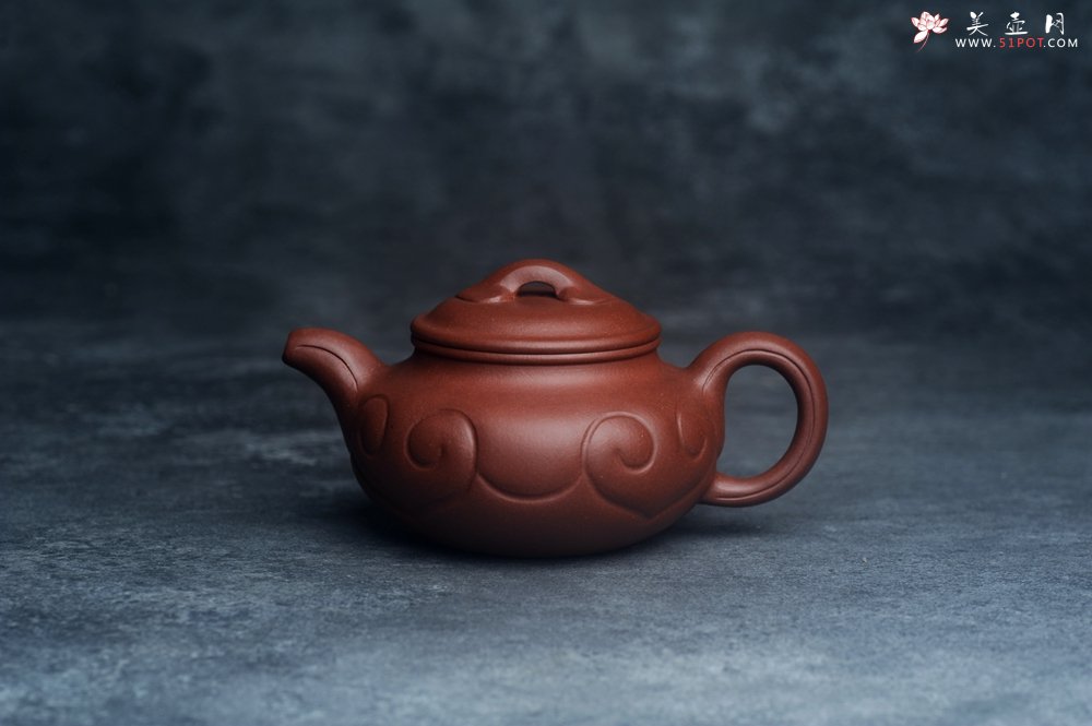 紫砂壶图片：美壶特惠 精致底槽青仿古如意壶 茶人醉爱 - 全手工紫砂壶网