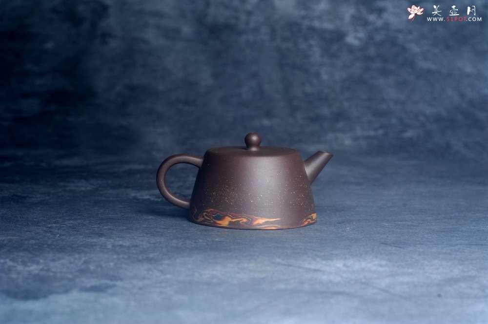 紫砂壶图片：美壶特惠 特好紫泥绞泥柱础壶 茶人醉爱 - 全手工紫砂壶网