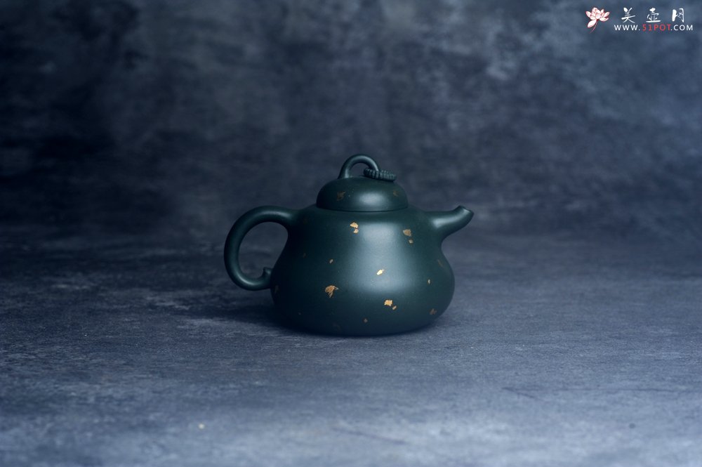 紫砂壶图片：美壶特惠 特好墨绿泥福禄葫芦壶 茶人醉爱 - 全手工紫砂壶网