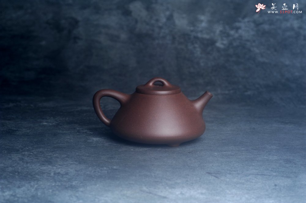 紫砂壶图片：美壶特惠 特好老紫泥紫玉金砂子冶石瓢 - 全手工紫砂壶网