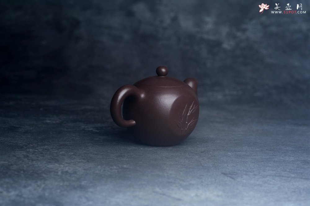 紫砂壶图片：美壶特惠 特好老紫泥道洪圆珠壶 茶人醉爱 - 全手工紫砂壶网