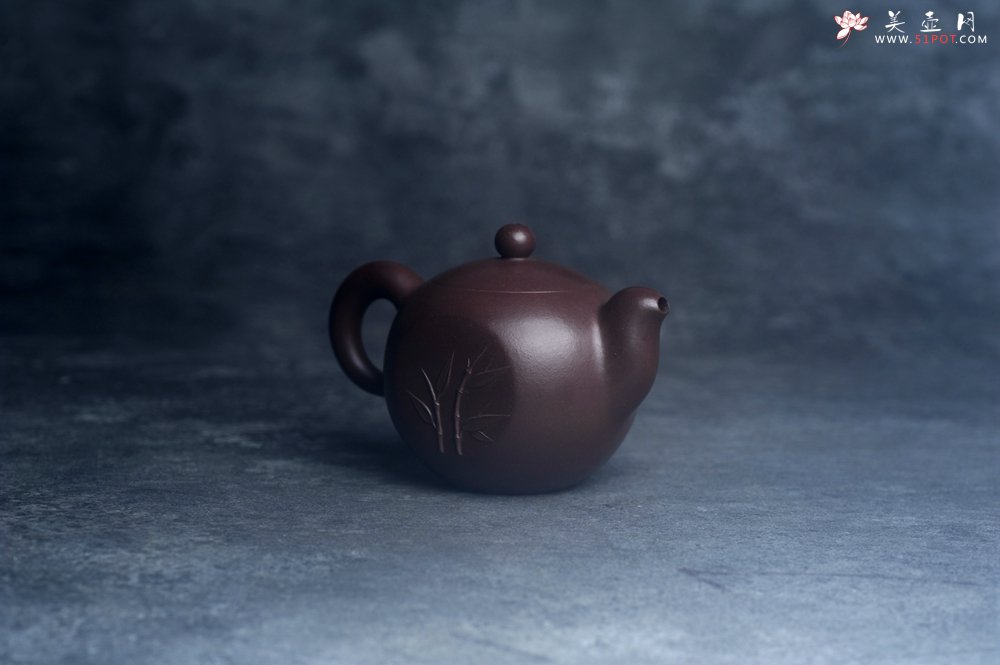 紫砂壶图片：美壶特惠 特好老紫泥道洪圆珠壶 茶人醉爱 - 全手工紫砂壶网