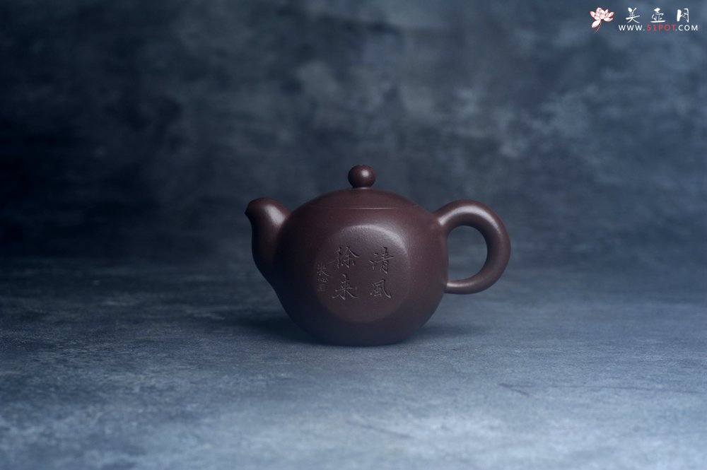 紫砂壶图片：美壶特惠 特好老紫泥道洪圆珠壶 茶人醉爱 - 全手工紫砂壶网
