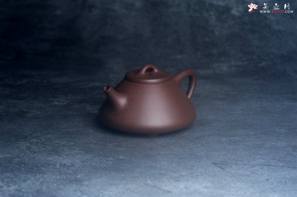 紫砂壶图片：美壶特惠 特好老紫泥紫玉金砂子冶石瓢 - 全手工紫砂壶网