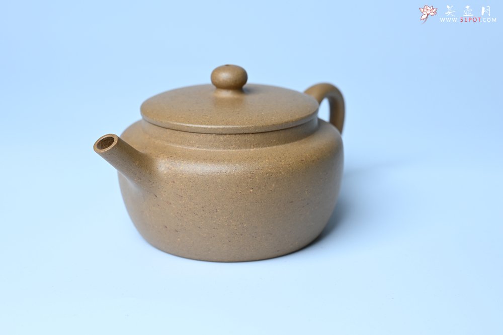 紫砂壶图片：美壶特惠全手工紫砂壶特好段泥桑扁壶 茶壶 茶具 单壶 - 全手工紫砂壶网