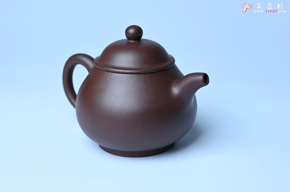 紫砂壶图片：美壶特惠 潜力股王老师 全手工刹凹成型单片拍打老紫泥潘壶 - 全手工紫砂壶网