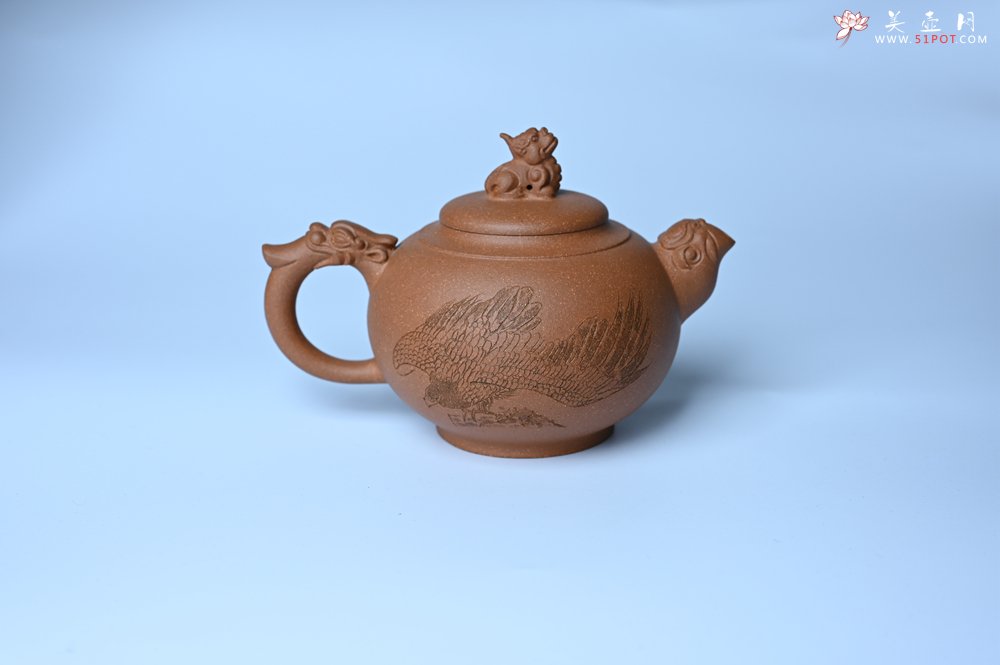 紫砂壶图片：美壶特惠 精致降坡泥祥瑞壶 茶人醉爱 - 全手工紫砂壶网