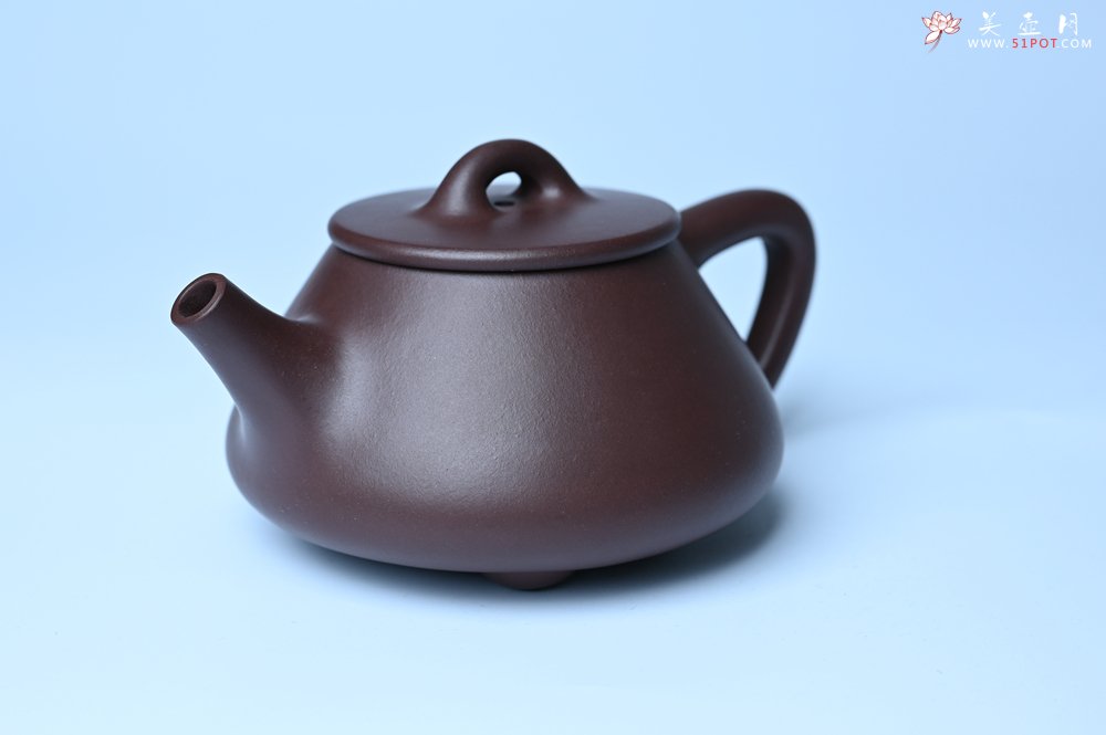 紫砂壶图片：潜力股周小培 特好全手工底槽清平盖石瓢茶壶  壶特好 期待与亲结缘 - 全手工紫砂壶网