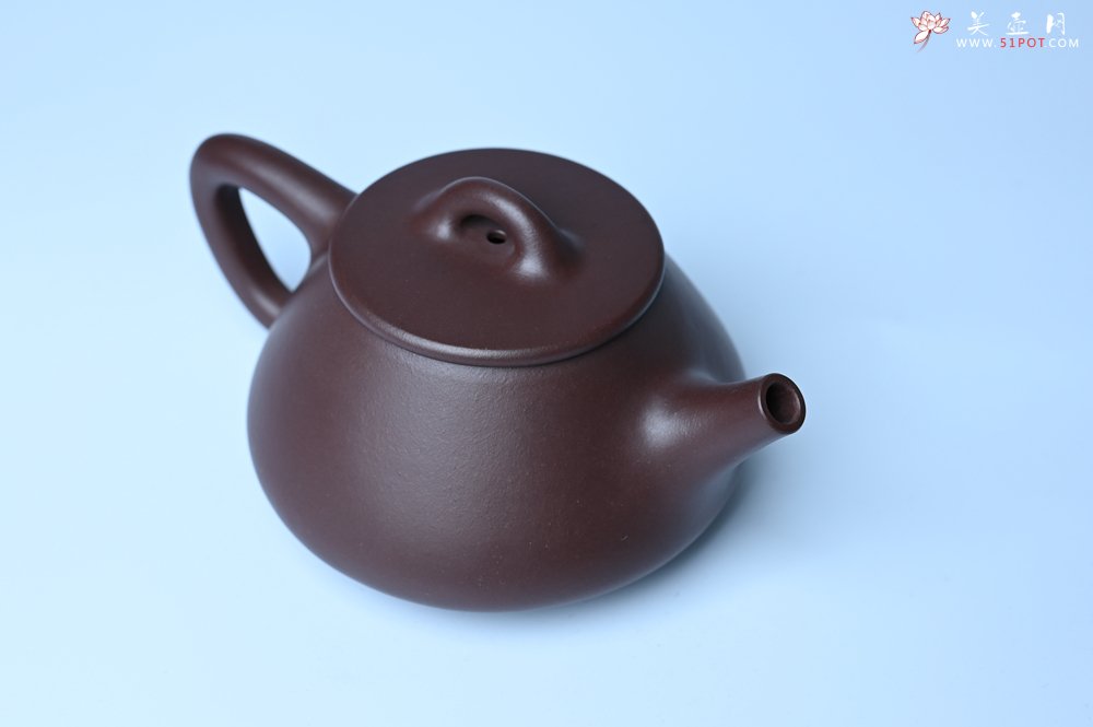 紫砂壶图片：潜力股周小培 特好全手工底槽清平盖石瓢茶壶  壶特好 期待与亲结缘 - 全手工紫砂壶网