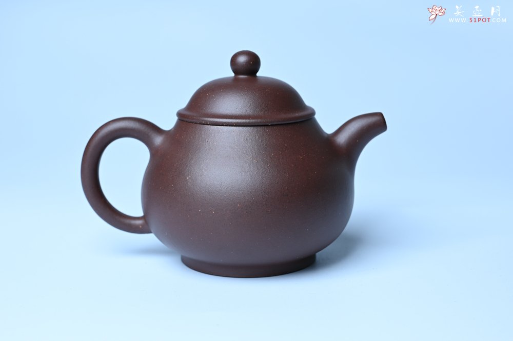 紫砂壶图片：美壶特惠 潜力股王老师 全手工刹凹成型单片拍打老紫泥潘壶 - 全手工紫砂壶网