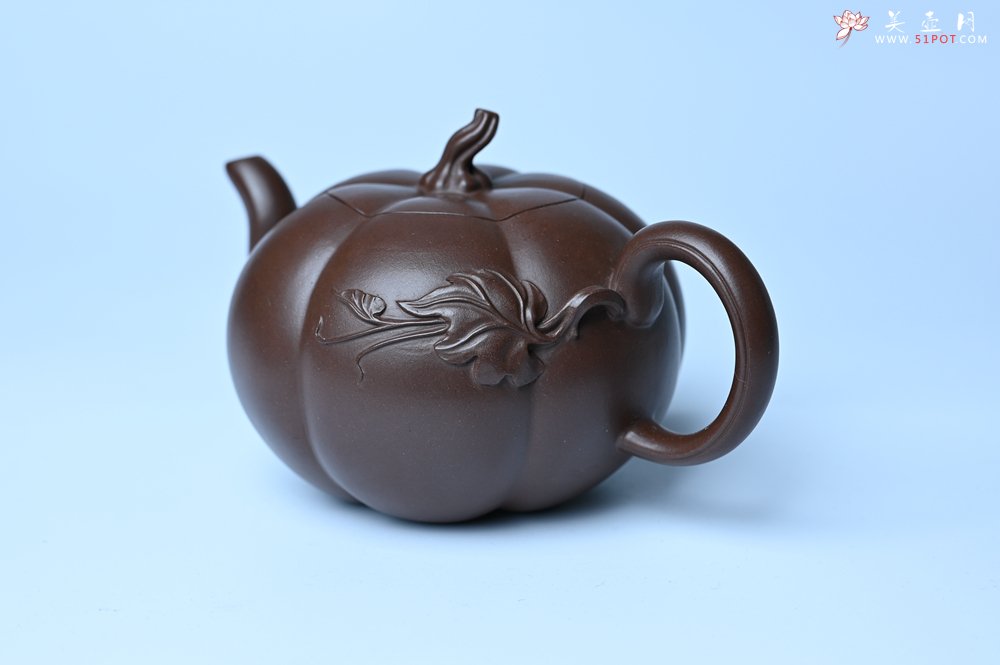 紫砂壶图片：美壶特惠 特好老紫泥南瓜壶 肌理丰富生动 茶人醉爱 - 全手工紫砂壶网