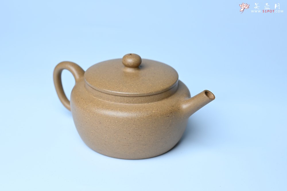 紫砂壶图片：美壶特惠全手工紫砂壶特好段泥桑扁壶 茶壶 茶具 单壶 - 全手工紫砂壶网