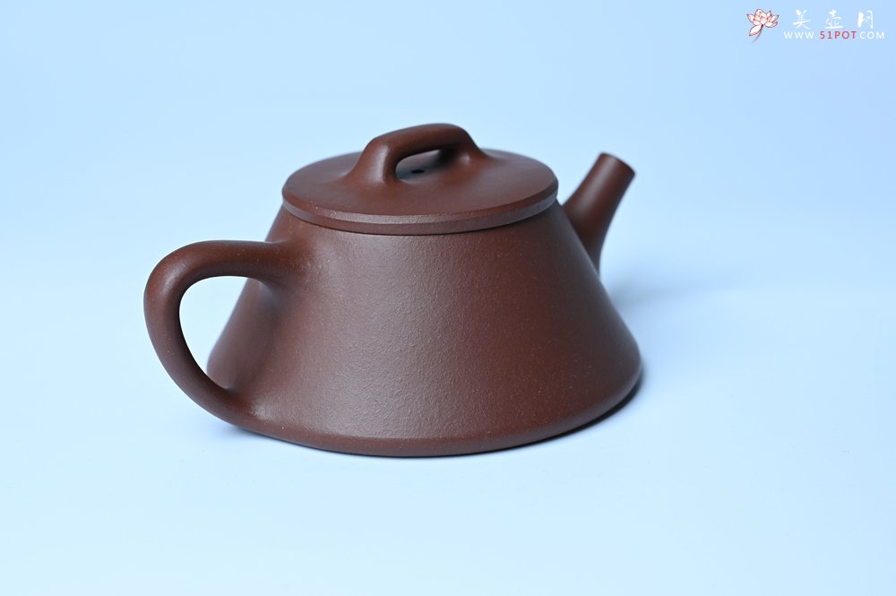 紫砂壶图片：口盖略宽 美壶特惠 好紫泥曲石瓢 喜欢小品的来 性价比高 - 全手工紫砂壶网