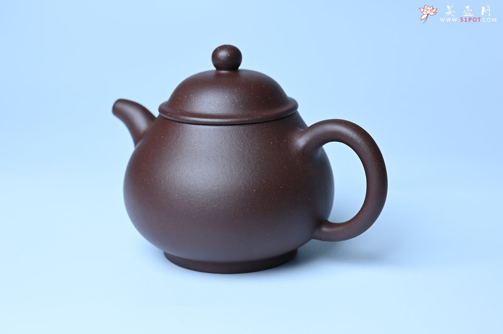 紫砂壶图片：美壶特惠 潜力股王老师 全手工刹凹成型单片拍打老紫泥潘壶 - 全手工紫砂壶网